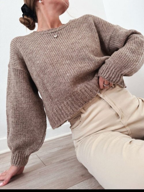 suéter crop lana   